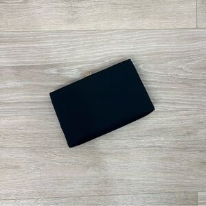 After Five Vintage Black Satin Mirror Evening Bag
